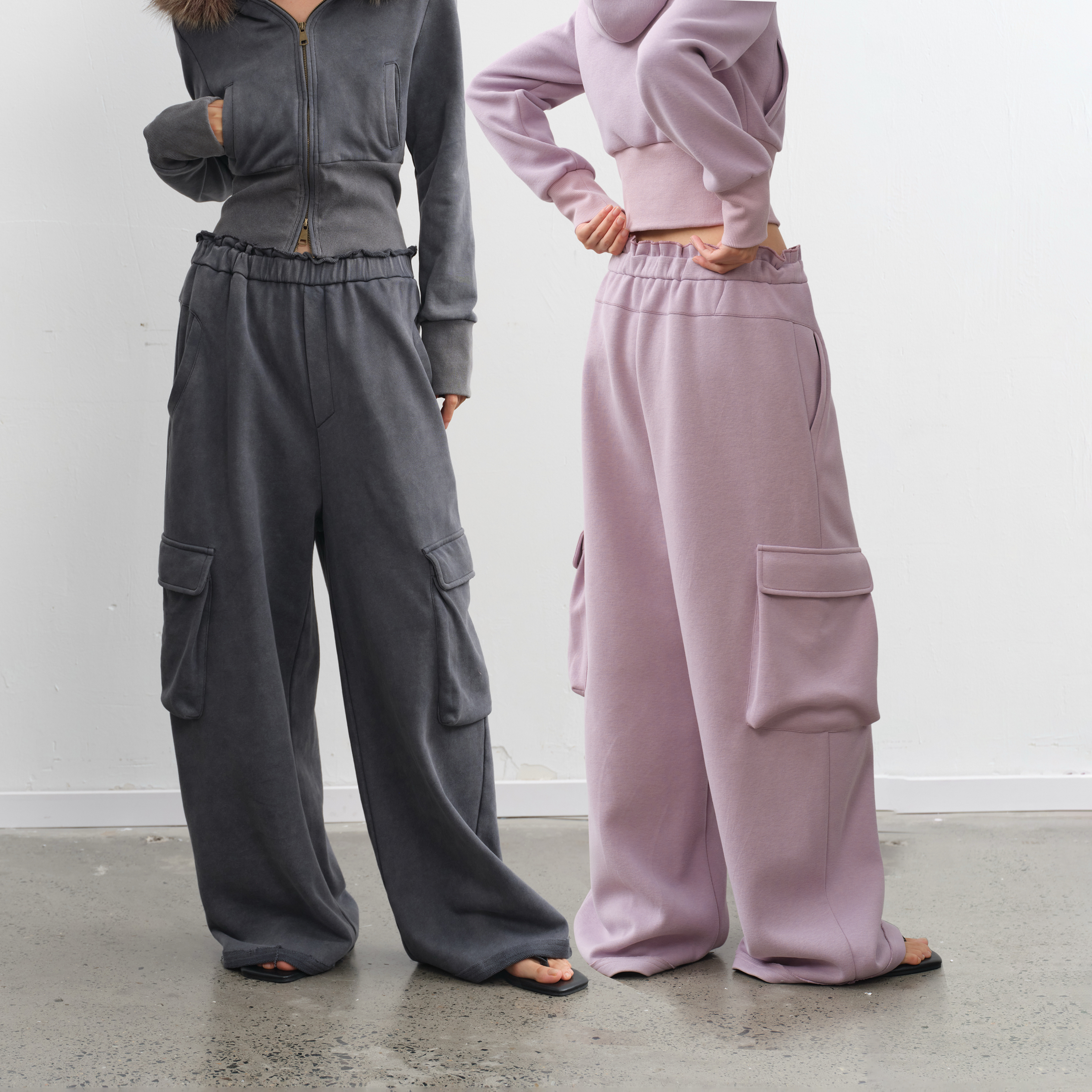 慵懒风直筒休闲宽松阔腿卫裤