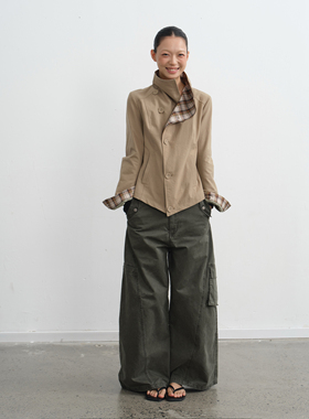 LINY LIBERTY 25AW 100%棉复古风短款夹克女秋冬宽松风衣外套上衣