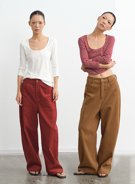 LINY LIBERTY 25AW 100%棉复古灯芯绒裤女秋冬直筒休闲宽松长裤