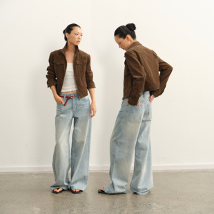 100%棉复古灯芯绒夹克女短款 25AW 宽松拉链外套上衣 LIBERTY LINY