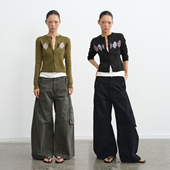 LINY 外套 复古撞色菱格收腰毛衣女秋冬针织开衫 LIBERTY 25AW