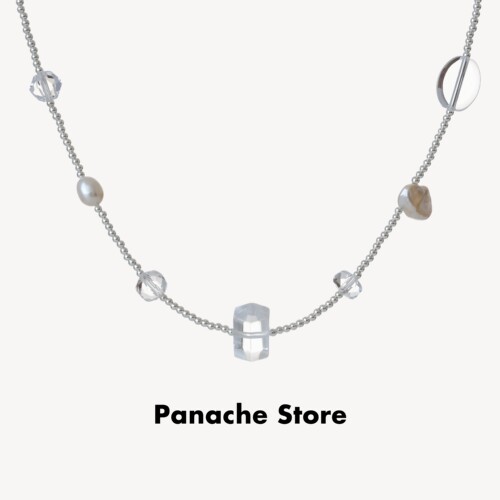 PANACHE 韩系淡水珍珠清冷感能量柱项链手链高级感水晶串珠配饰