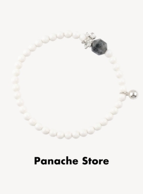 PANACHE 韩系灰白小众设计清新小花手串 冷淡风气质复古简约手链
