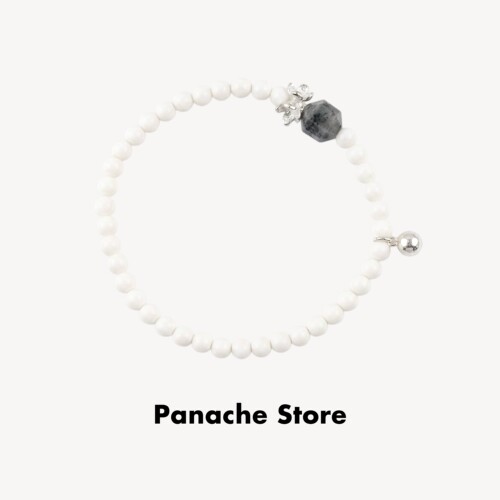 PANACHE 韩系灰白小众设计清新小花手串 冷淡风气质复古简约手链
