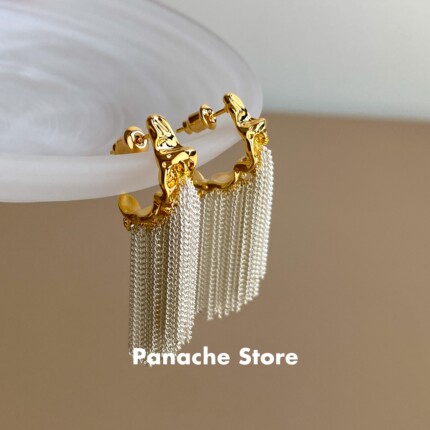 PANACHE 小众银河瀑布流苏耳环 轻奢高级感气质精致老钱风耳饰女