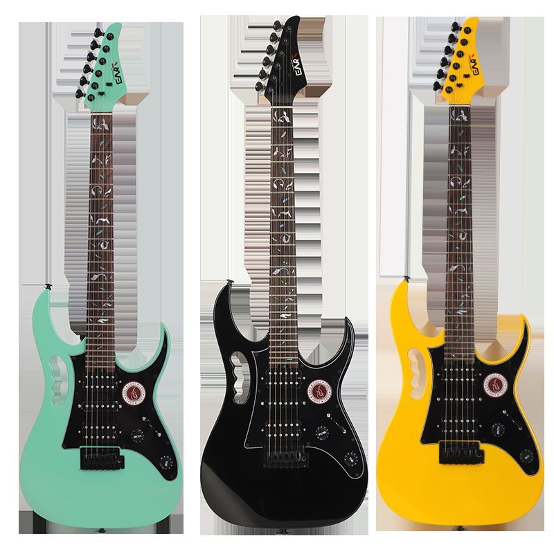 雅特新手初学者入门金属摇滚小双摇7V电吉他V7电音吉他效果器套装