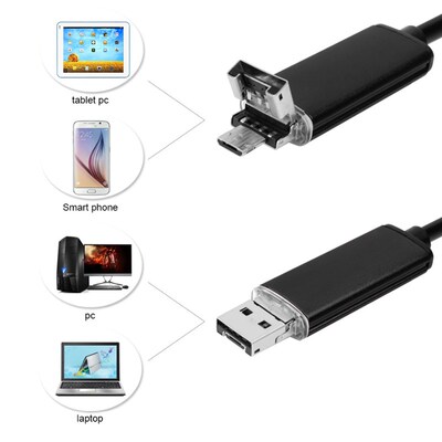 极速8mm 2in1 PC Phone Endoscope Borescope Tube Pipe Camera