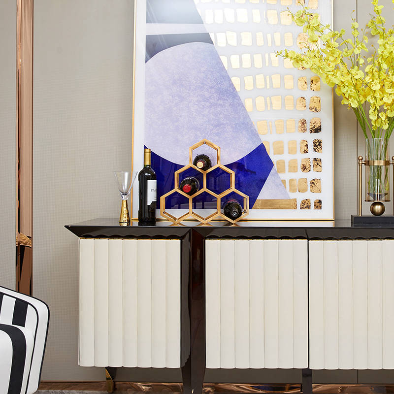 --金属红酒架玄关客厅酒柜书房软装饰品摆件欧式新古典样板间工艺