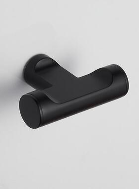 钩挂钩衣挂间衣帽浴室卫生壁挂墙壁单个单衣柜灰色不锈钢黑色枪免