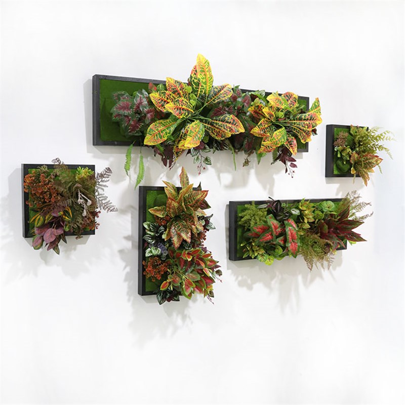 植物墙仿真草皮绿植框多肉创意组合壁挂壁饰装饰假花草组合背景墙