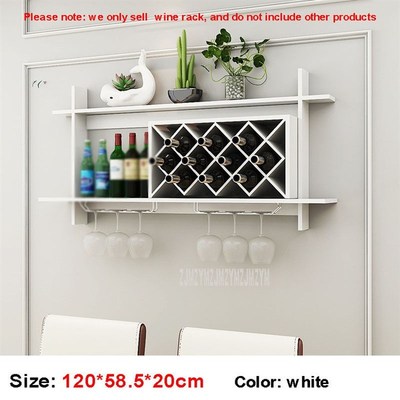极速120cm Wall Mounted Restaurant Wine Rack Wood Wall Hangin
