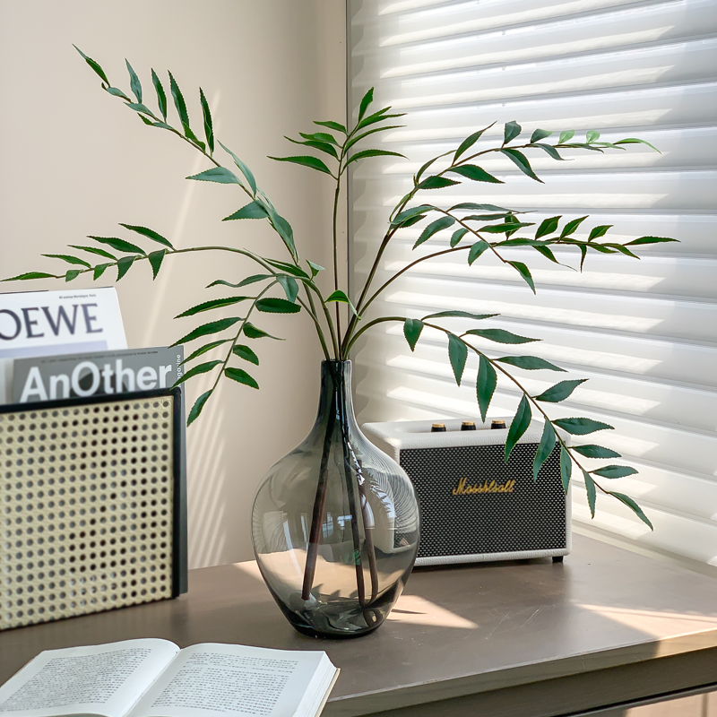 ins仿真绿色植物绿叶藤蔓植物绢花乾燥花假花客厅装饰花DIY配叶叶