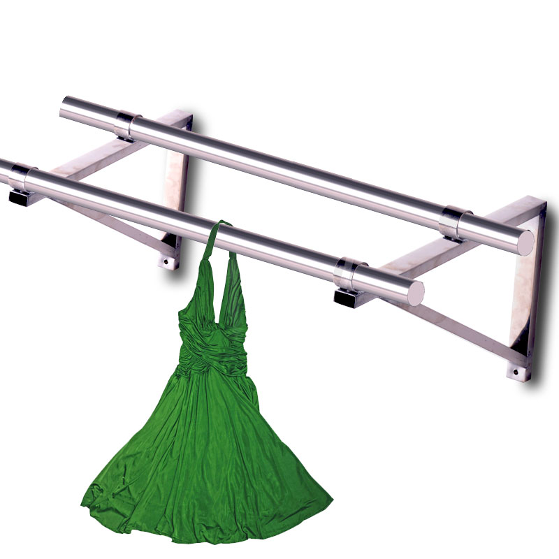 阳台晾衣杆固定式外伸侧墙凉衣架不锈钢外墙窗户晒衣杆壁式挂衣杆