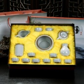 哥窑陶瓷茶具套装 家用功夫茶具整套茶杯茶壶盖碗泡茶器 家用简约