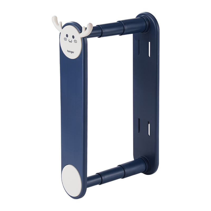 衣架收纳神器免打孔阳台晾衣架挂杆可伸缩壁挂墙上夹子置物架家用