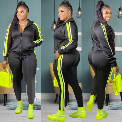 2 Piece Set Women Fall Clothes Sweatsuit Joggers Outfit