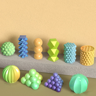 Multi-Style Geometric Bubble Ball Silicone Candle Mold Spher