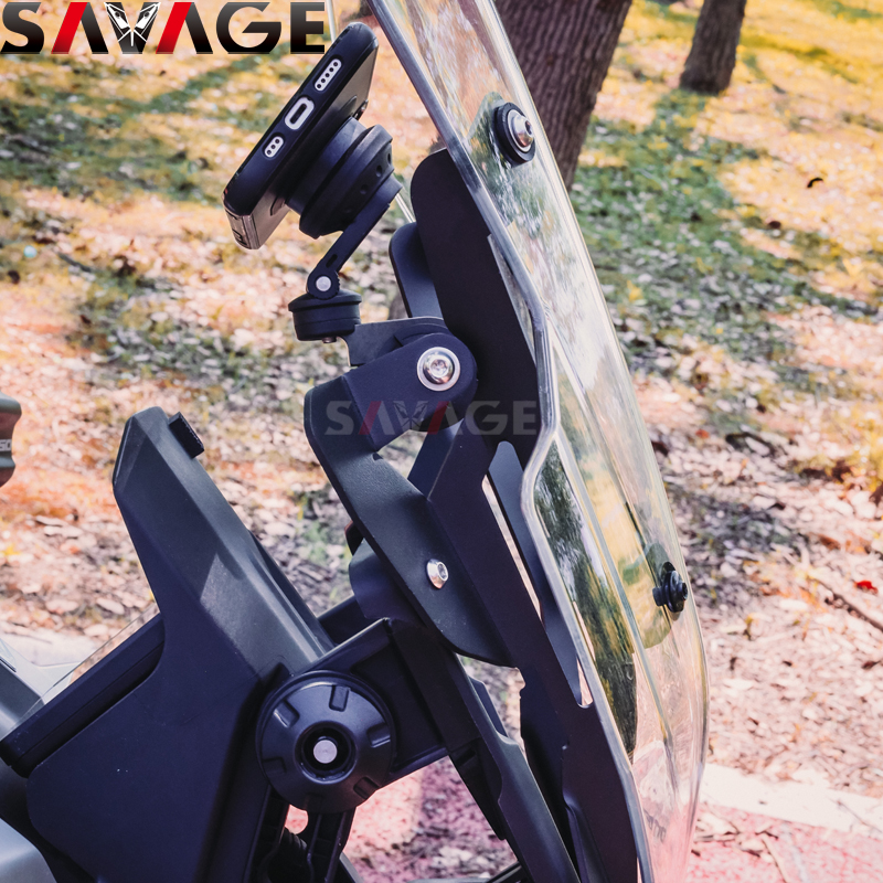 适用钱江鸿ADV150改装件挡风款导航支架二合一挡风升高支架配件