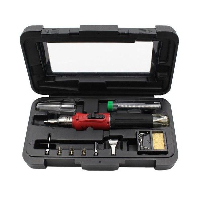 10 in 1 HS-1115K Electronic Ignition Gas Soldering Iron Kit