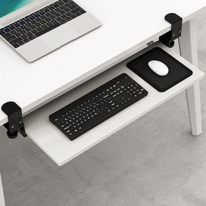 键盘托架免打孔键盘架滑轨电脑桌下抽屉托盘伸缩鼠标收纳支架