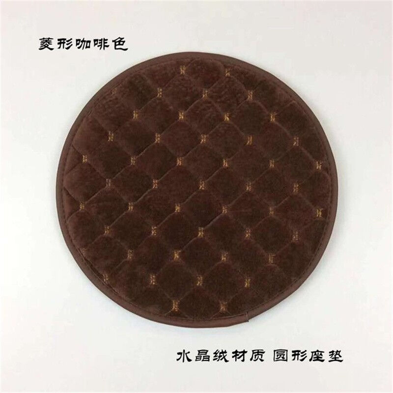 【可定制】冬季加厚防滑毛绒座垫椅垫圆形椅子垫圆凳子坐垫小