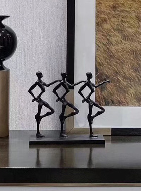 创意软装饰品摆件样板间酒店会所电视柜桌面人物装饰摆设工艺礼品