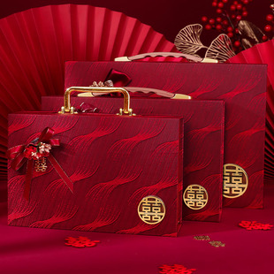 定亲提亲聘礼盒20万结婚装彩礼钱的盒子高端订婚陪嫁礼金盒聘金盒