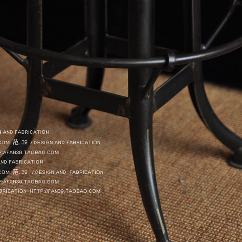 欧式复古实木酒吧椅子新古典美式吧台餐桌椅高脚凳做旧休闲靠背椅