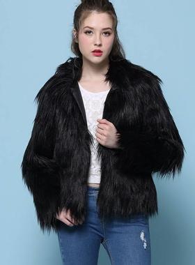 Fur coat extra long hair colorful fox fur ladies short parag