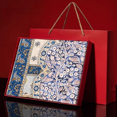 真丝丝巾女夏季民族风植物花卉方巾披肩高档旗袍配饰礼物装饰中年