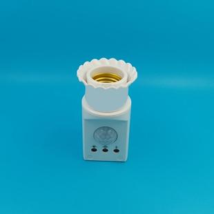 可调人体感应插头灯座E27螺口距离延时感光度楼道感应开关包邮