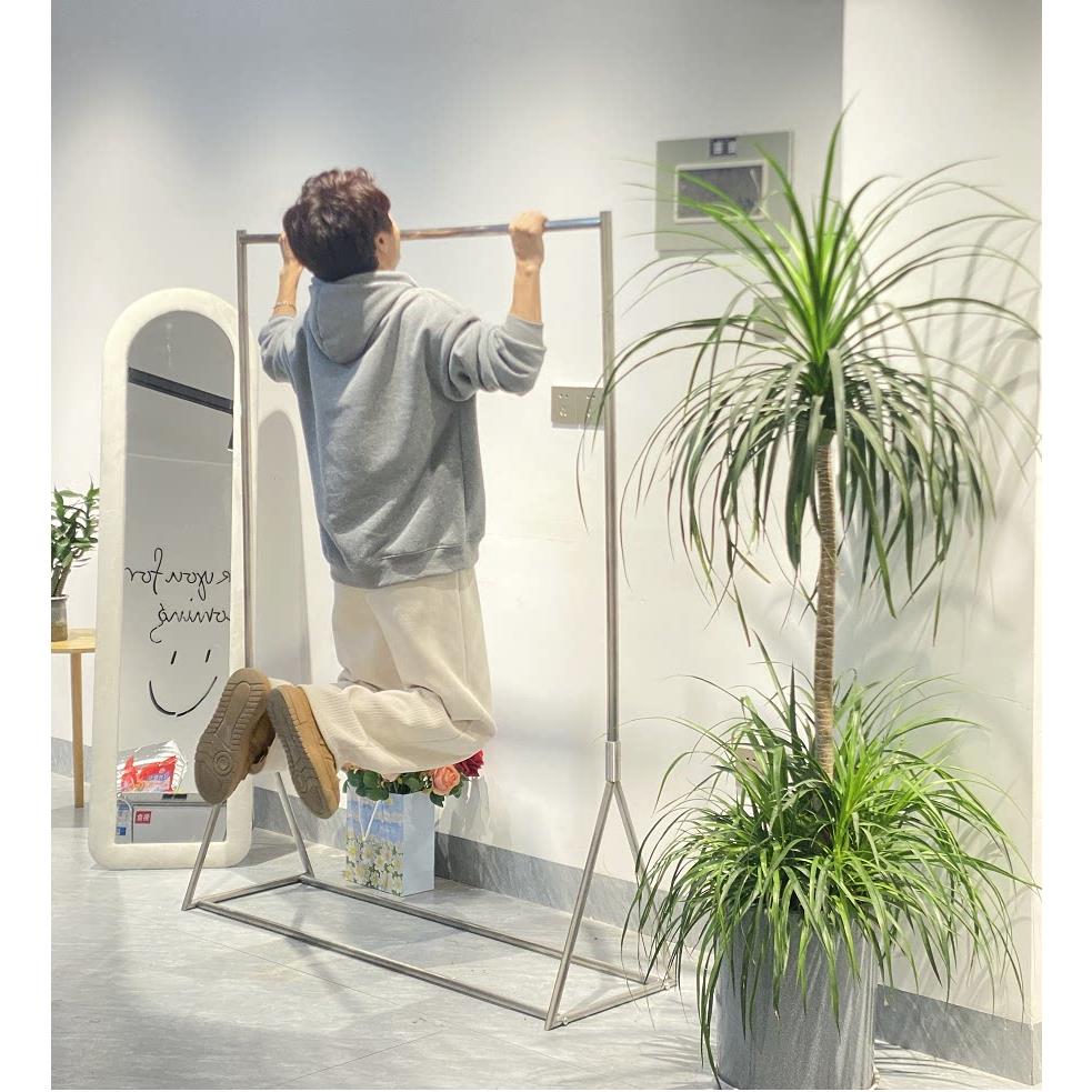 服装店展示架陈列架落地式女装货架侧挂衣架不锈钢高档中岛挂衣杆