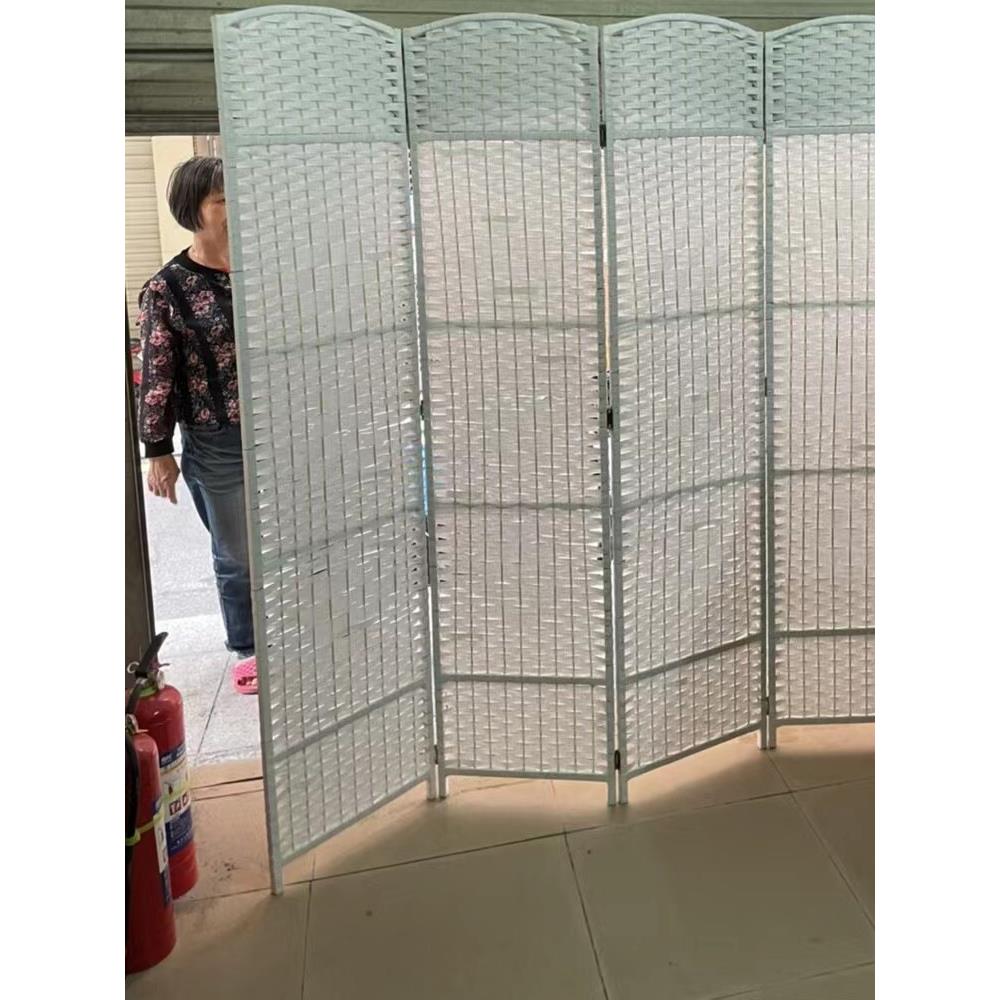 特惠稻草屏风隔断折叠屏风实木中式时尚服装店更衣间裁剪欧式屏风