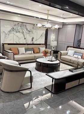 新中式实木沙发组合现代乌金木轻奢别墅客厅小户型沙发家具定制