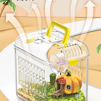 仓鼠笼子金丝熊超大别墅跑轮水壶食盆便携笼便宜大的龙猫笼饲养箱