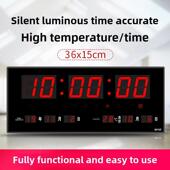 挂钟大屏幕夜光挂钟数码 无声数码 万年历家居创意客厅Led数码 挂钟