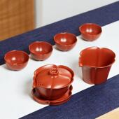 尊壶宜兴紫砂泡茶壶一壶四杯家用盖碗手抓壶陶瓷功夫茶具礼盒套装