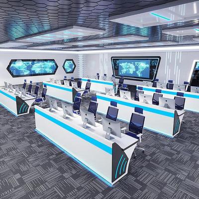 烤漆办公桌监控台简约班台控制台调度台多媒体指挥演讲台桌椅组合