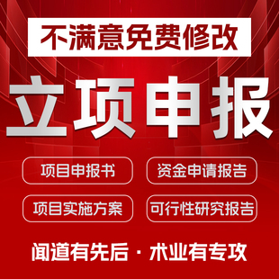 代写项目申报立项书资金申请报告以工代赈融资计划书可行性报告