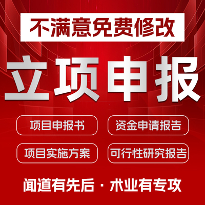 代写项目申报立项书资金申请报告以工代赈融资计划书可行性报告