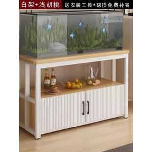 鱼缸底柜家用客厅鱼缸架子水族箱承重金属鱼缸底座柜子多层置物架