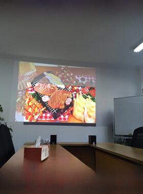 防光壁挂式投影屏幕家庭4K高清无金属打孔白天直接投影简单72英寸84英寸100英寸支架窗帘两用壁挂式投影机屏