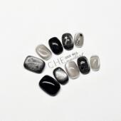 2025新款 手工美甲穿戴甲覆古暗黑风ins甜酷百搭短款 高级感显白716