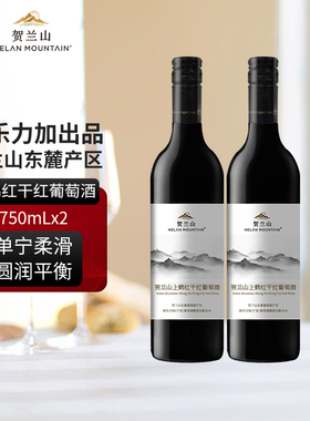 贺兰山上鹤红红葡萄酒系列750ml双支宁夏产区红酒2支装