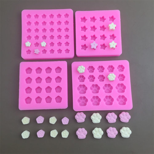 20连五角星樱花猫爪硅胶模具火漆