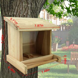 现货跨境木制鸟窝鹦鹉鸽子窝户外花园喂鸟器创意昆虫庭院园林鸟巢