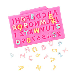 蛋糕模具大写字母数字翻糖硅胶模具巧克力模粘土滴胶模