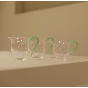 《勿念》草堂旦盅公道杯高透耐热玻璃分茶器 公杯天青玉 断水