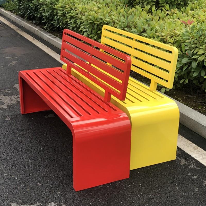 公园椅户外靠背长椅景观公共休闲排椅室外庭院广场商场休息长条凳