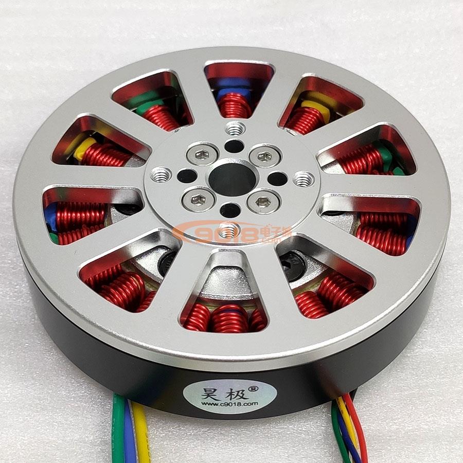 昊极8110 300W盘式直驱马达 1.2牛米直流无刷电机 超薄中空心轴